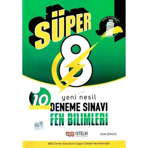 Nitelik Yayınları 8. Sınıf Fen Bilimleri Süper 10 Deneme Sınavı - İshak Şengül