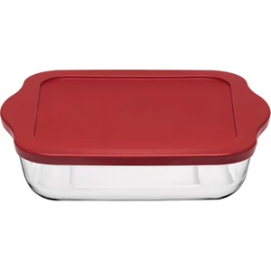 Plastik Kapaklı Kare 22 cm Tepsi