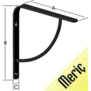 Dekoratif Rafaltı Meriç 15Cm*15Cm Siyah (2'li Paket)