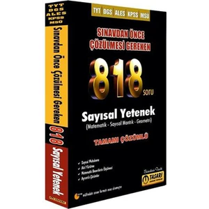 Tasarı Akademi Yayınları 2019 DGS - TYT - ALES - KPSS Çözülmesi Gereken Sayısal Yetenek 818 Soru
