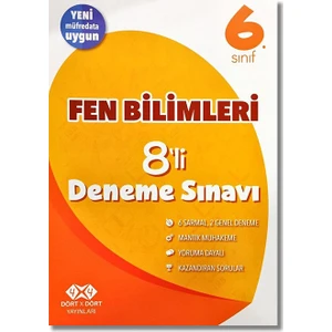 4 x 4 6. Sınıf Fen Bilimleri 8'li Deneme Sınavı