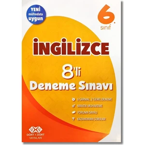 4 x 4 6. Sınıf İngilizce 8'li Deneme Sınavı