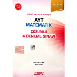 Esen Yayınları AYT Çözümlü 4 Deneme Matematik Kırmızı Seri