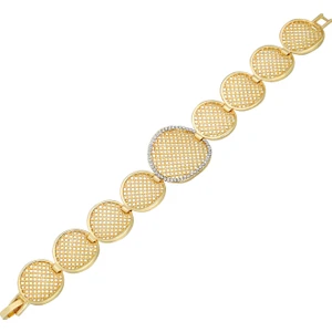 Altın Kaplama Bayan Zirkon Taşlı Tasarım Bileklik PS0702