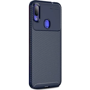 Jopus Xioami Redmi Note 7 Kılıf Karbon Desenli Lux Negro Silikon - Lacivert