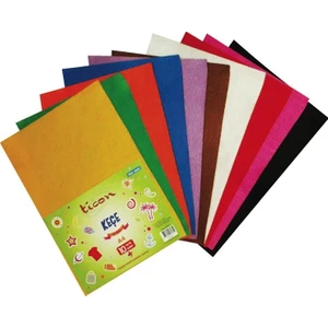 A4 Yapışkanlı Keçe 10 Adet 10 Renk Karışık Paket