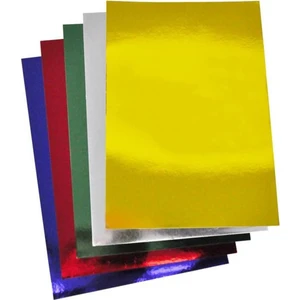50X70 Cm. Aynalı Metalik Karton 5 Renk 10 Adet