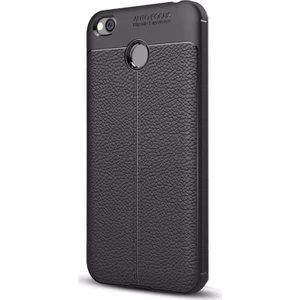 Case Street Xiaomi Red Mi 4x Kılıf Niss Silikon Deri Görünümlü Siyah