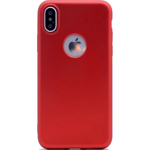Case Street Apple iPhone X Kılıf Premier Silikon Kılıf Mat Kılıf Kırmızı