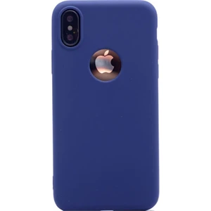Case Street Apple iPhone X Kılıf Premier Silikon Kılıf Mat Kılıf Lacivert