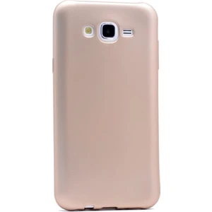 Case Street Samsung Galaxy J7 Core Kılıf Premier Silikon Kılıf+Nano Glass Koruyucu Gold
