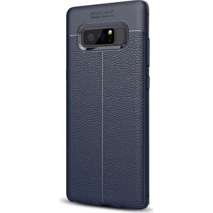 Case Street Note 8 Kılıf Niss Silikon Arka Koruma + Nano Glass Lacivert
