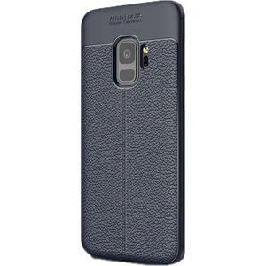 Case Street Samsung Galaxy S9 Kılıf Niss Silikon+Full Kapatan Cam Lacivert