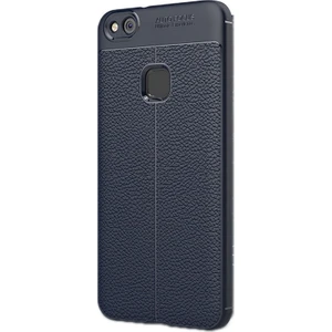Case Street Huawei P9 Lite 2017 Kılıf Niss Silikon Deri Görünümlü Arka Kapak Lacivert