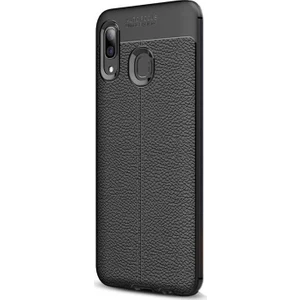 Case Street Huawei Honor 8c Kılıf Niss Silikon Deri Görünümlü+Nano Glass Siyah