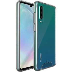 Huawei P30 Kılıf Gard Nitro Şeffaf Silikon+Nano Glass Şeffaf