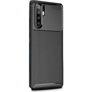 Huawei P30 Pro Kılıf Negro Karbon Dizayn Silikon Siyah