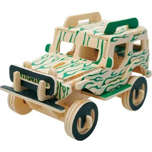 3D Ahşap Maket Jeep