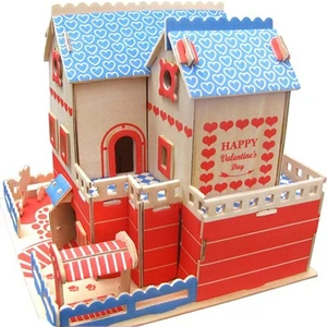 3D Büyük Ahşap Maket Aşk Evi