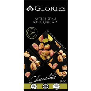 Glories Sütlü Bütün Antep Fıstıklı Tablet 100 Gr