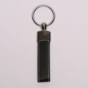 new life promosyon nl Siyah Deri Çelik Anahtarlık