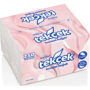 Tekçek Tuvalet Kağıdı 2 Katlı 250 Yaprak 24'Lü Paket