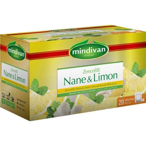 Nane Limon Aromalı Zencefilli Karışık Bitki Çayı 20 li