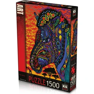 KS Games 1500 Parçalı Zebra Puzzle - Phil Lewis Art
