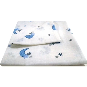 Başaran Tekstil Mavi Ay Yıldızlı Müslin Bebe