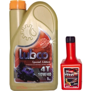 Lubco 4T 10W40 1 Lt Motosiklet Yağı+250Ml Benzin Katkısı Hediyeli