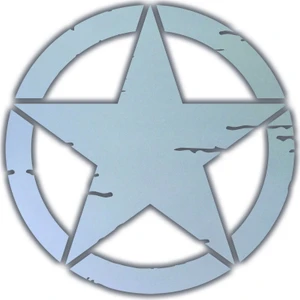 Çınar Extreme 2'li Küçük Boy Eskitilmiş Askeri Yıldız Seti Reflektif Sticker