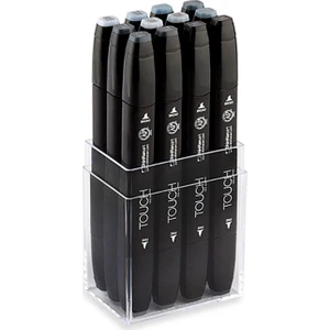 Touch Twın Marker 12Li Set Mavi/Yeşil Griler