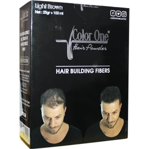 Color One Hair Powder Light Brown Dolgunlaştırıcı Saç Fiberi.25 gr +100 ml