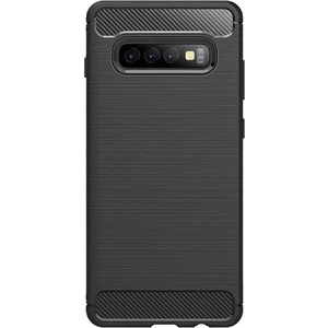 Samsung Galaxy S10 Plus Brushed Carbon Fiber Silikon Kılıf