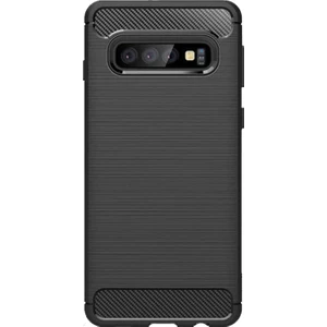 Samsung Galaxy S10 Brushed Carbon Fiber Silikon Kılıf