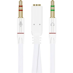 2in1 Mikrofon ve Kulaklıktan 3.5 mm Çevirici Kablo Beyaz - Model No : AL2313