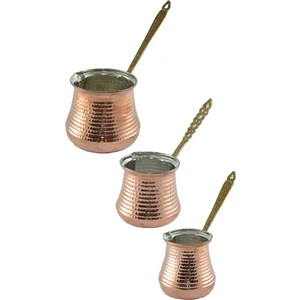 Pirinç Kulplu Bakır Sütlük