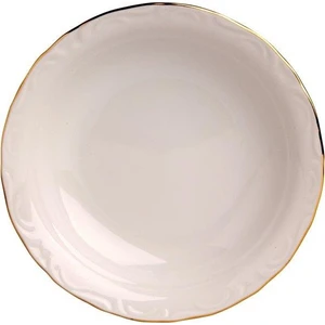 Porselen 12'Li Altın Yaldız 17 Cm Çukur Tabak