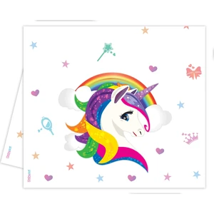 Balon Evi Unicorn Doğum Günü Temalı Plastik Masa Örtüsü 120 x 180 cm