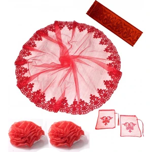 Kına Diyarı Kadife Simli Kına Gecesi Kına Örtüsü Duvak Pullu Duvak Seti