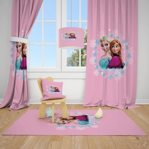 Cici Odam Çizgi Prensesler Çocuk Bebek Odası Fon Perde 2 Kanat