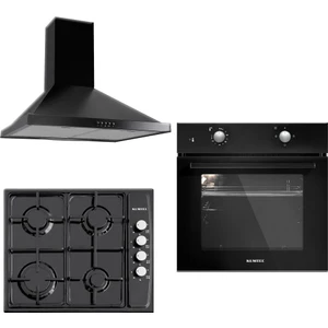 Siyah Ankastre Set A Enerji Sınıfı Harr Teknolojili 2018 (KO-A6S2 + KO-410 BF + DP6-S)