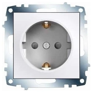 Schneider Electric EPH2970121 - Asfora Topraklı Priz Beyaz, Vidalı, Çerçevesiz