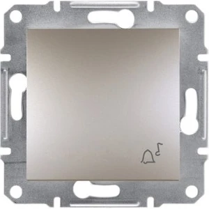 Schneider Electric Asfora Bronz Çerçevesiz Zil İşaretli Lıght Buton