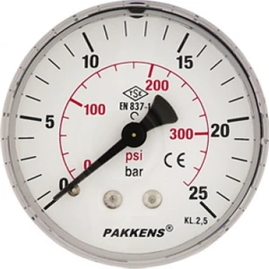 0-4 Bar 50 mm Arkadan Bağlantılı Kuru Manometre G 1/8 inç
