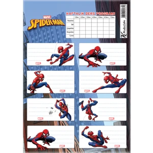 Spider-Man Ders Programı 20Li Etiket