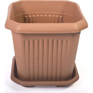 Hak Plastik Kare Saksı No 6 Klasik Bahçe Çiçek Saksısı