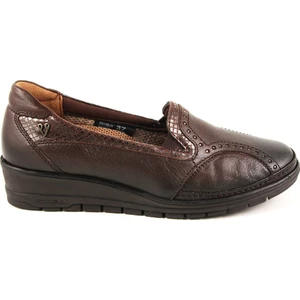 25109 Kadın Kahve Deri Halluks Comfort Ayakkabı