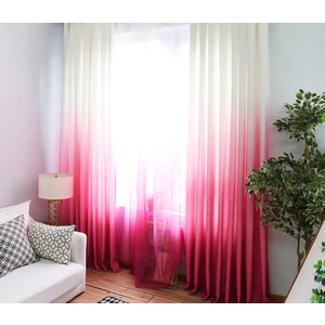 Belle Cose Degrade Renk Geçişli Pembe Tül Perde 550X260 cm