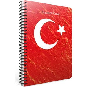 Sonsuza Kadar Spiralli Ofset Plastik Kapak Defter A6 80Yp Çizgili(Stnd)